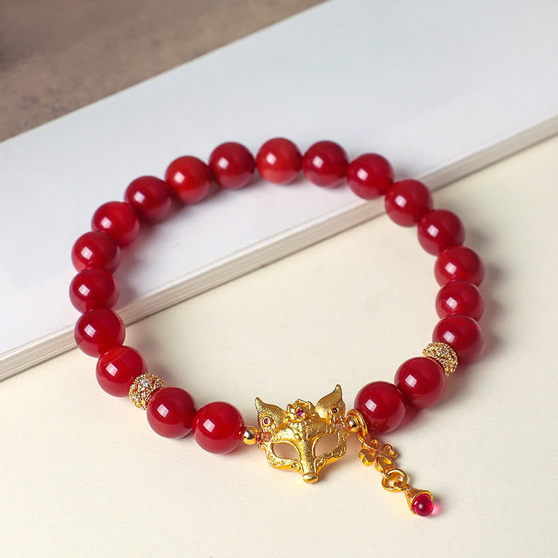 Nimara Ritual Nine Tailed Fox South Red Agate Success Bracelet