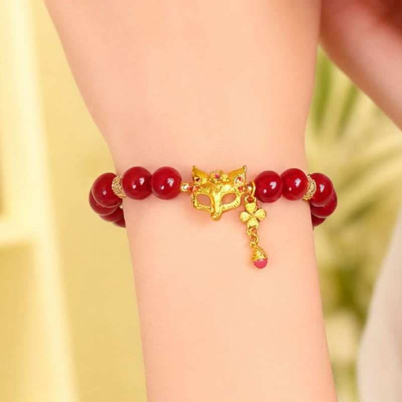 Nimara Ritual Nine Tailed Fox South Red Agate Success Bracelet