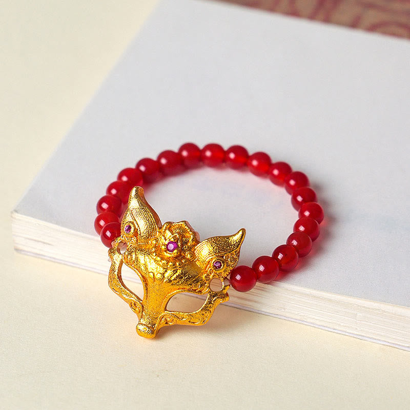 Nimara Ritual Nine Tailed Fox South Red Agate Success Bracelet