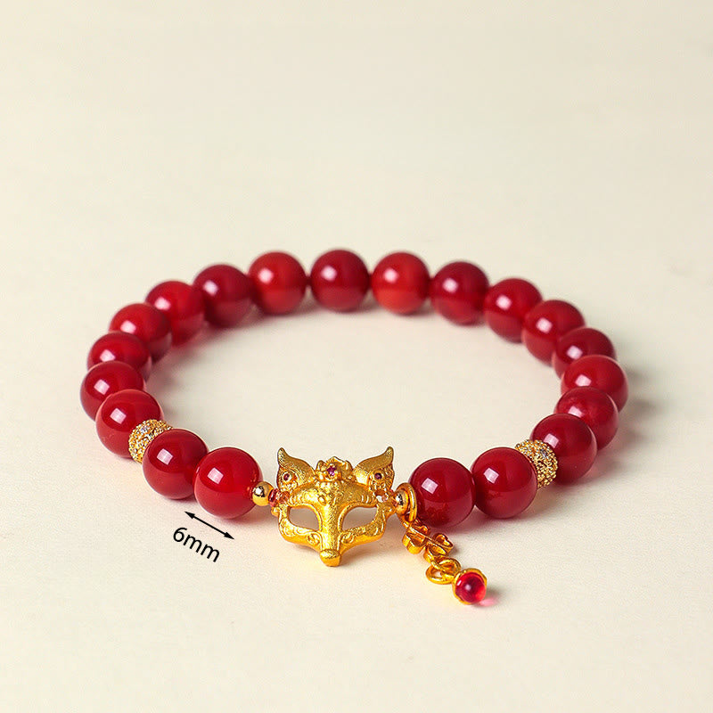 Nimara Ritual Nine Tailed Fox South Red Agate Success Bracelet
