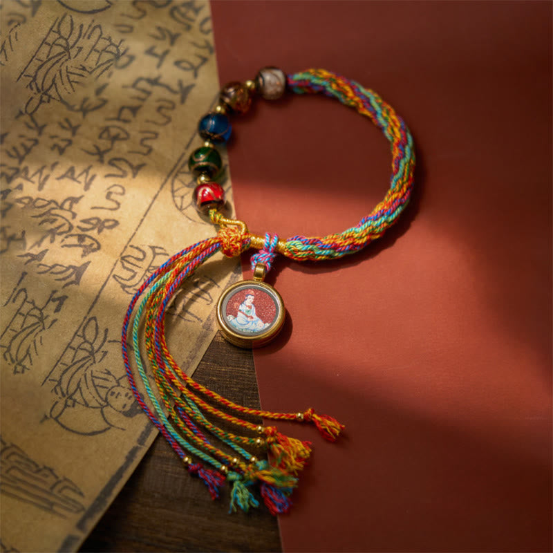 Nimara Ritual Thangka Chinese Zodiac Natal Buddha Cinnabar Blessing String Bracelet