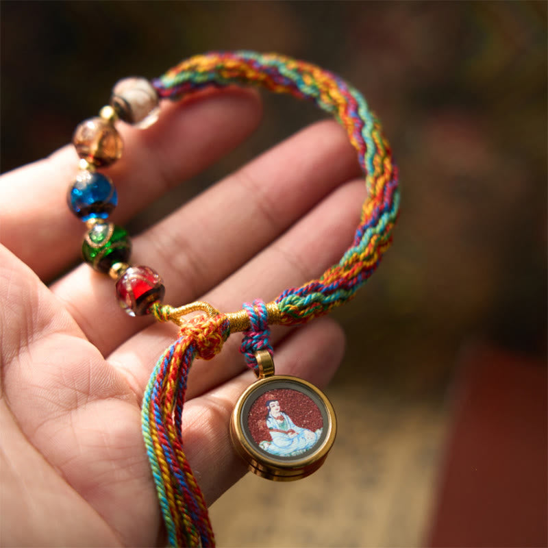 Nimara Ritual Thangka Chinese Zodiac Natal Buddha Cinnabar Blessing String Bracelet