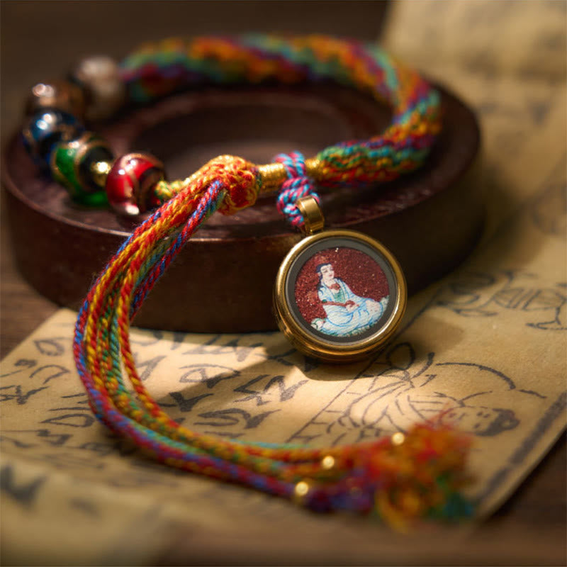 Nimara Ritual Thangka Chinese Zodiac Natal Buddha Cinnabar Blessing String Bracelet