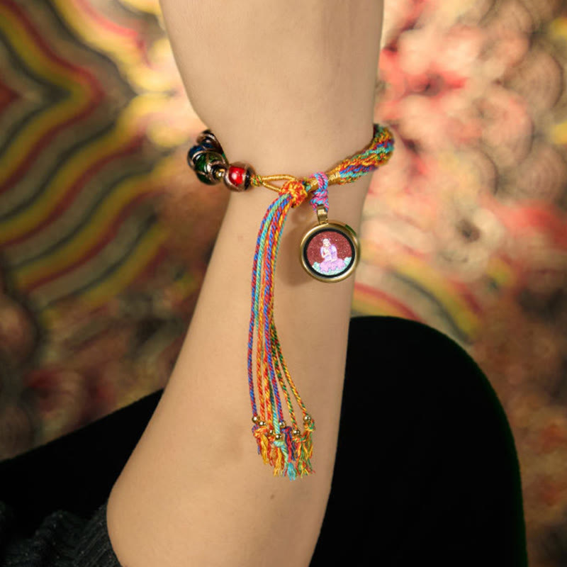 Nimara Ritual Thangka Chinese Zodiac Natal Buddha Cinnabar Blessing String Bracelet