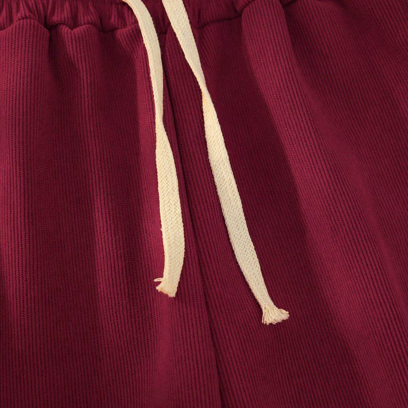 Nimara Ritual Women's Patchwork Cotton Corduroy Fleece-Lined Wide Leg Pants With Pockets