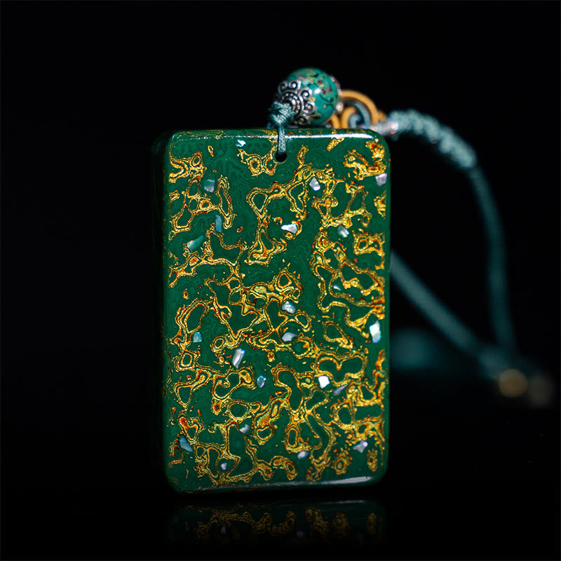 Nimara Ritual Handcrafted Lacquer Craft Sandalwood Protection Pendant Necklace