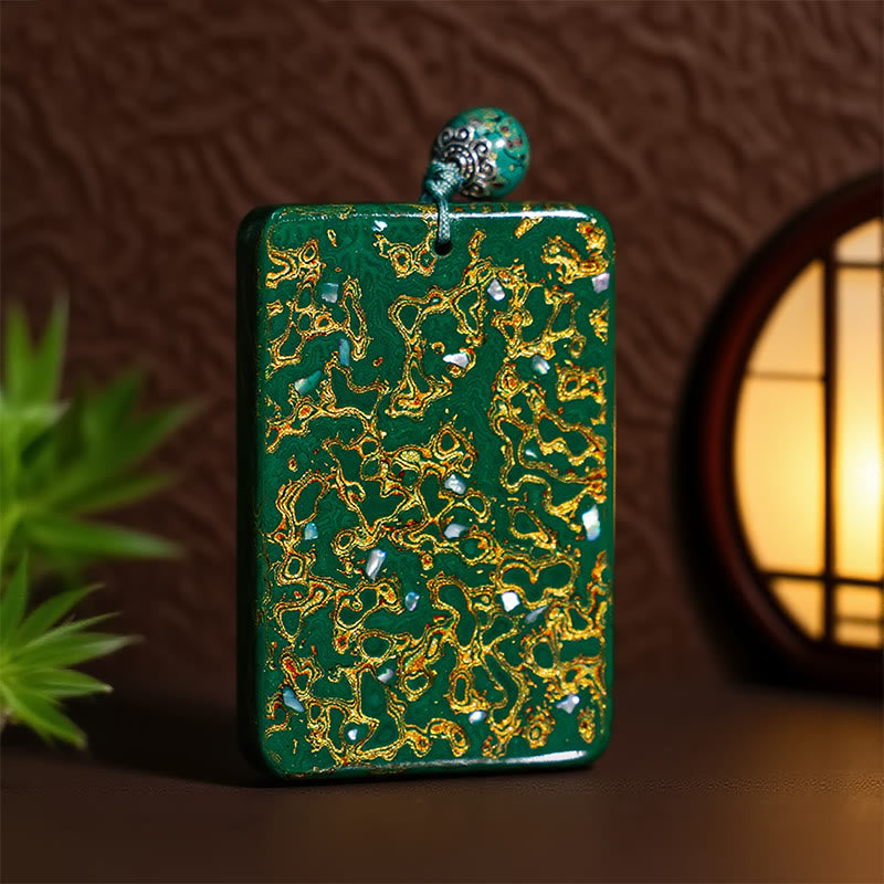 Nimara Ritual Handcrafted Lacquer Craft Sandalwood Protection Pendant Necklace