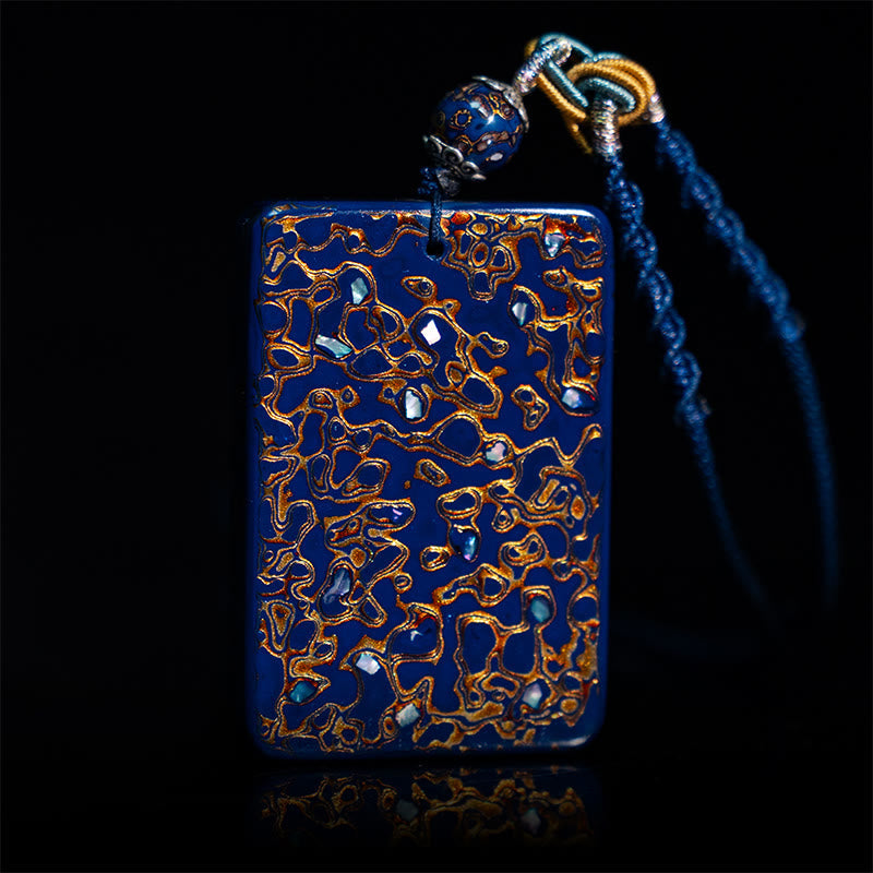 Nimara Ritual Handcrafted Lacquer Craft Sandalwood Protection Pendant Necklace