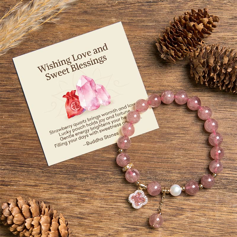 Nimara Ritual "Wishing Love and Sweet Blessings" Quartz Bracelet Includes Gift Message Card