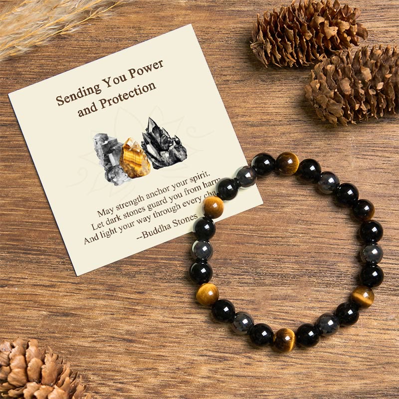 Nimara Ritual "Sending You Power and Protection" Tiger's Eye Bracelet Includes Gift Message Card