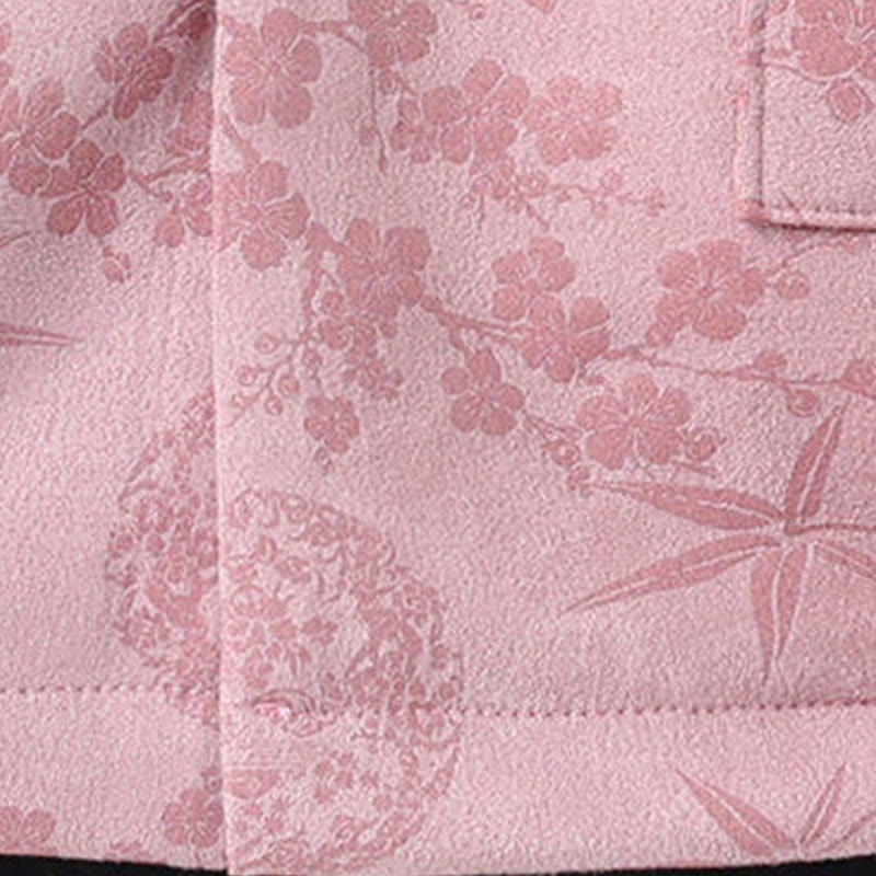 Nimara Ritual Fall Jacquard Bamboo Frog-button Long Sleeve Men's Cotton Jacket With Pockets
