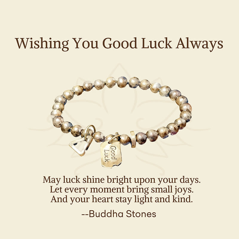 Nimara Ritual "Wishing You Good Luck Always" Pure Copper Brass Bracelet Includes Gift Message Card