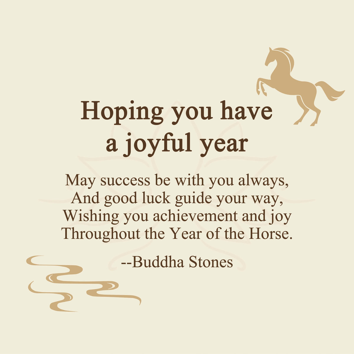 Nimara Ritual "Hoping You Have a Joyful Year" Year of the Horse Keychain Includes Gift Message Card