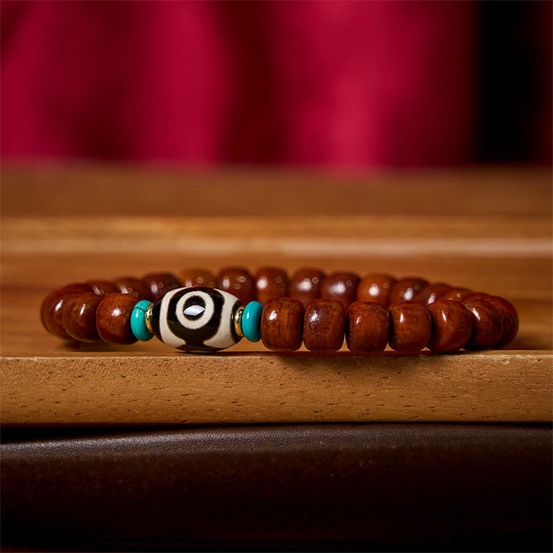 Nimara Ritual Bone Beads Vajra Three-eyed Dzi Bead Luck Bracelet