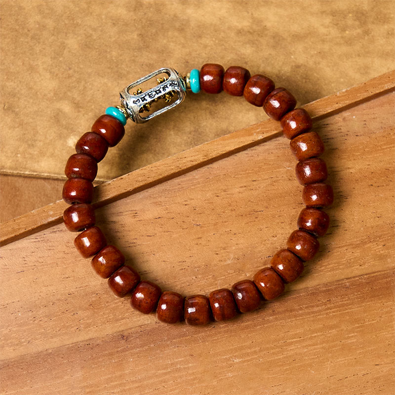 Nimara Ritual Bone Beads Vajra Three-eyed Dzi Bead Luck Bracelet