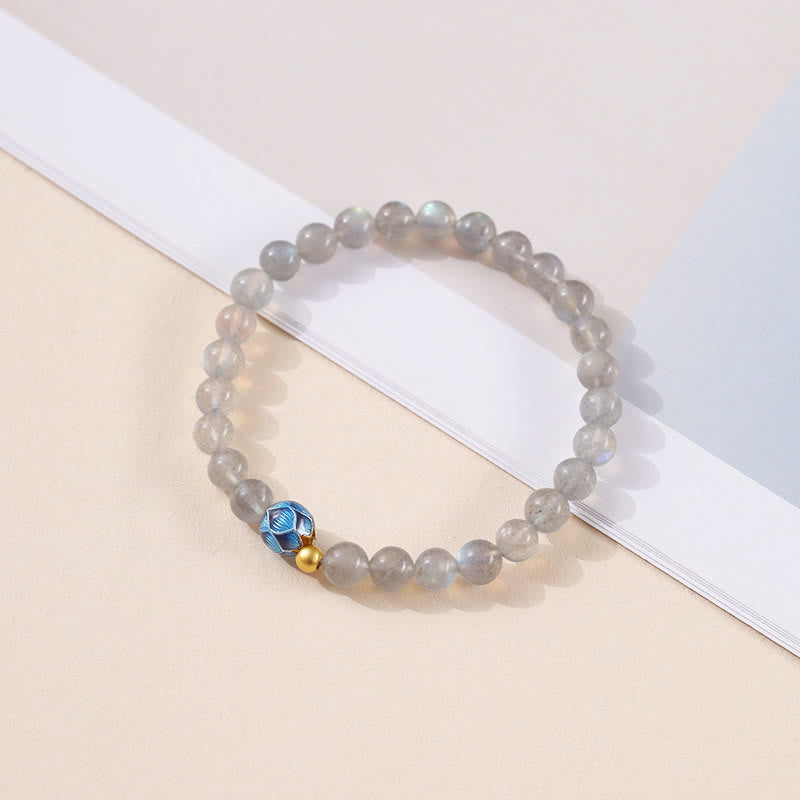 Nimara Ritual Natural Moonstone Lotus Love Charming Bracelet