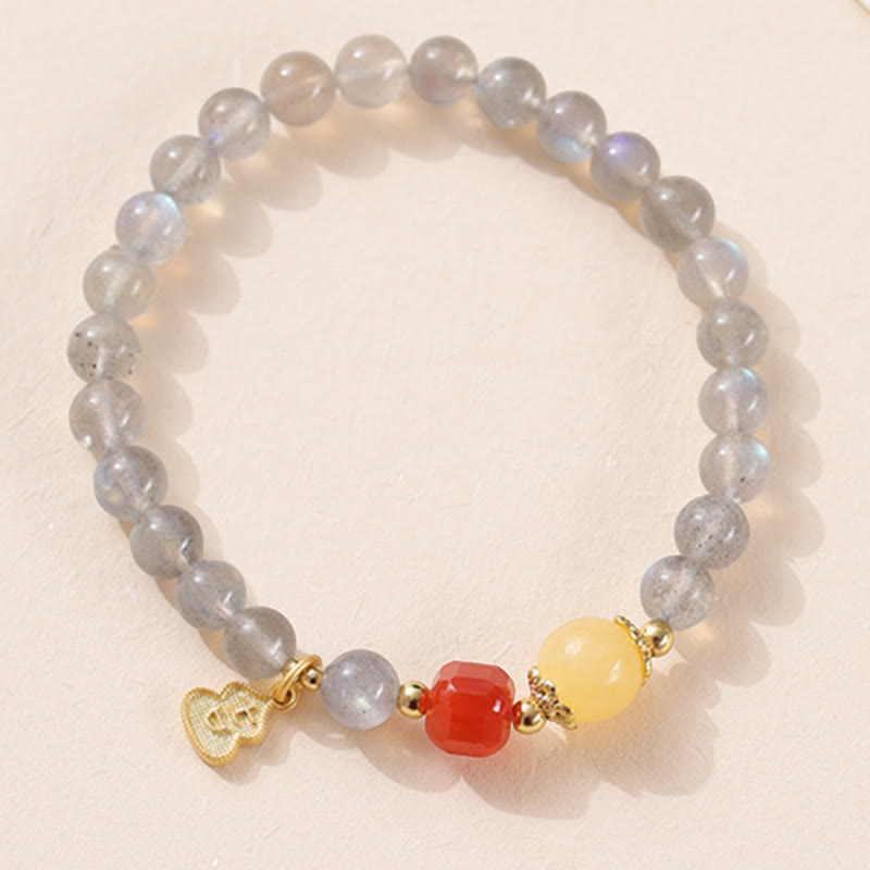 Nimara Ritual Natural Moonstone Lotus Love Charming Bracelet