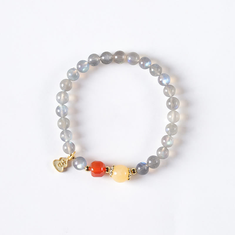 Nimara Ritual Natural Moonstone Lotus Love Charming Bracelet