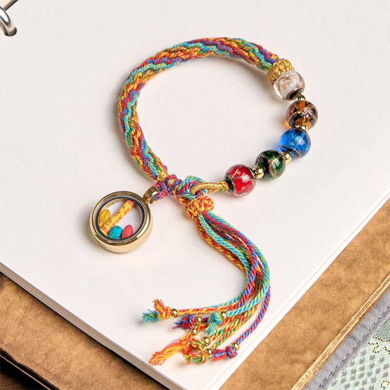 Nimara Ritual Thangka Chinese Zodiac Natal Buddha Cinnabar Blessing String Bracelet