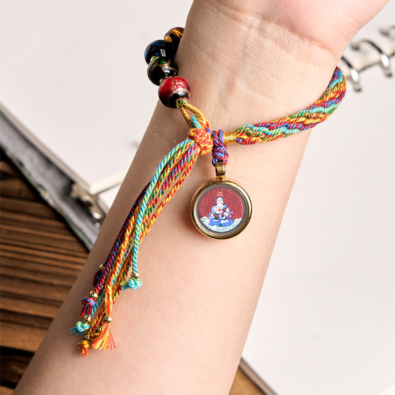 Nimara Ritual Thangka Chinese Zodiac Natal Buddha Cinnabar Blessing String Bracelet