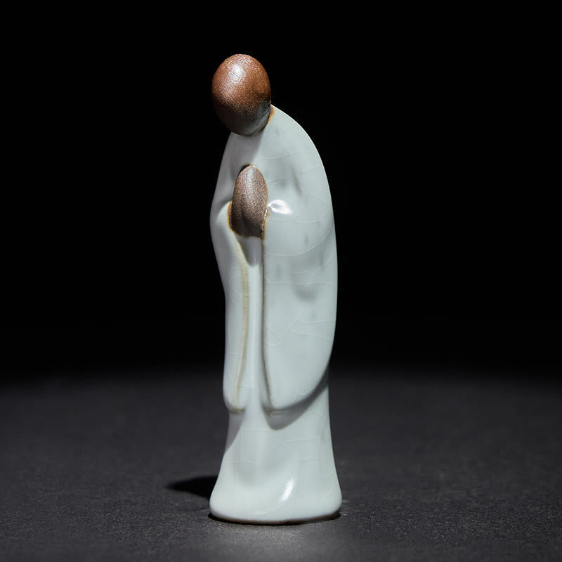 Nimara Ritual Meditation Monk Ceramic Statue Serenity Home Decoration