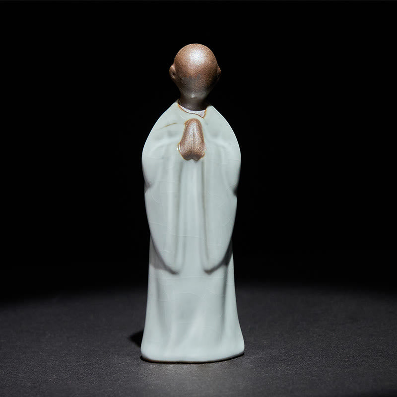 Nimara Ritual Meditation Monk Ceramic Statue Serenity Home Decoration