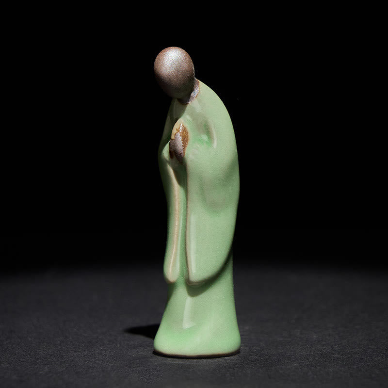 Nimara Ritual Meditation Monk Ceramic Statue Serenity Home Decoration