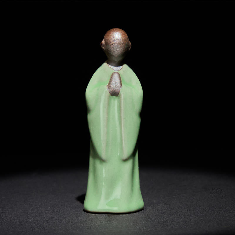 Nimara Ritual Meditation Monk Ceramic Statue Serenity Home Decoration