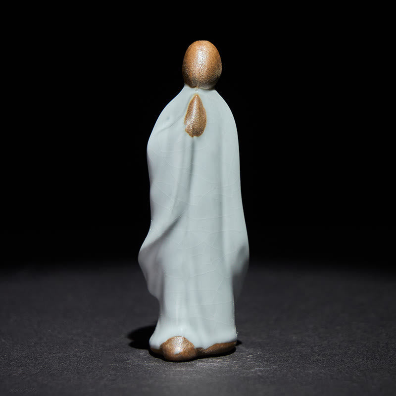 Nimara Ritual Meditation Monk Ceramic Statue Serenity Home Decoration