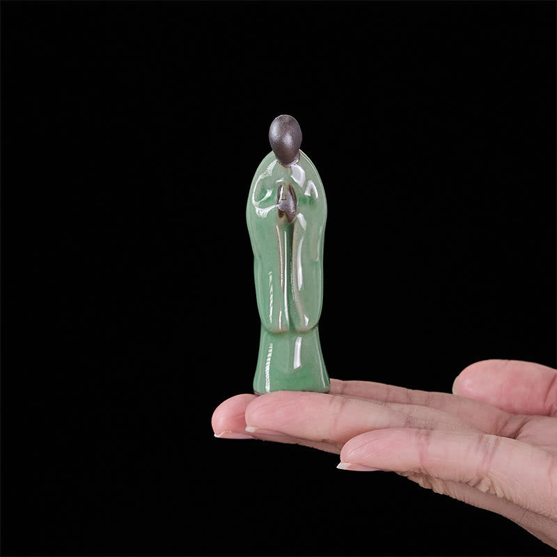 Nimara Ritual Meditation Monk Ceramic Statue Serenity Home Decoration