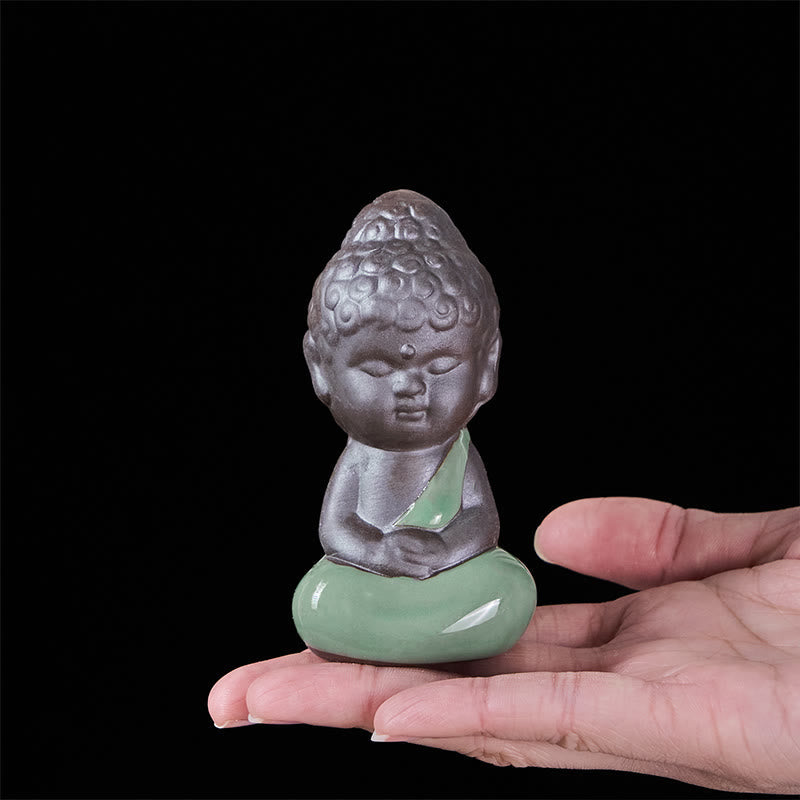 Nimara Ritual Prayer Meditation Resting Monk Ceramic Statue Serenity Home Decoration