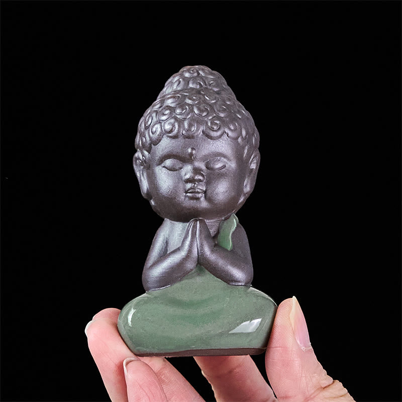 Nimara Ritual Prayer Meditation Resting Monk Ceramic Statue Serenity Home Decoration