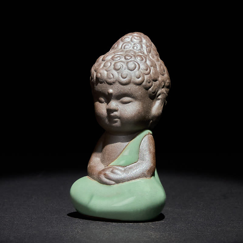 Nimara Ritual Prayer Meditation Resting Monk Ceramic Statue Serenity Home Decoration