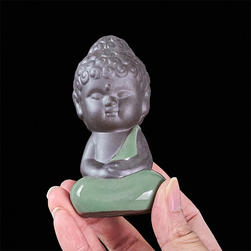 Nimara Ritual Prayer Meditation Resting Monk Ceramic Statue Serenity Home Decoration