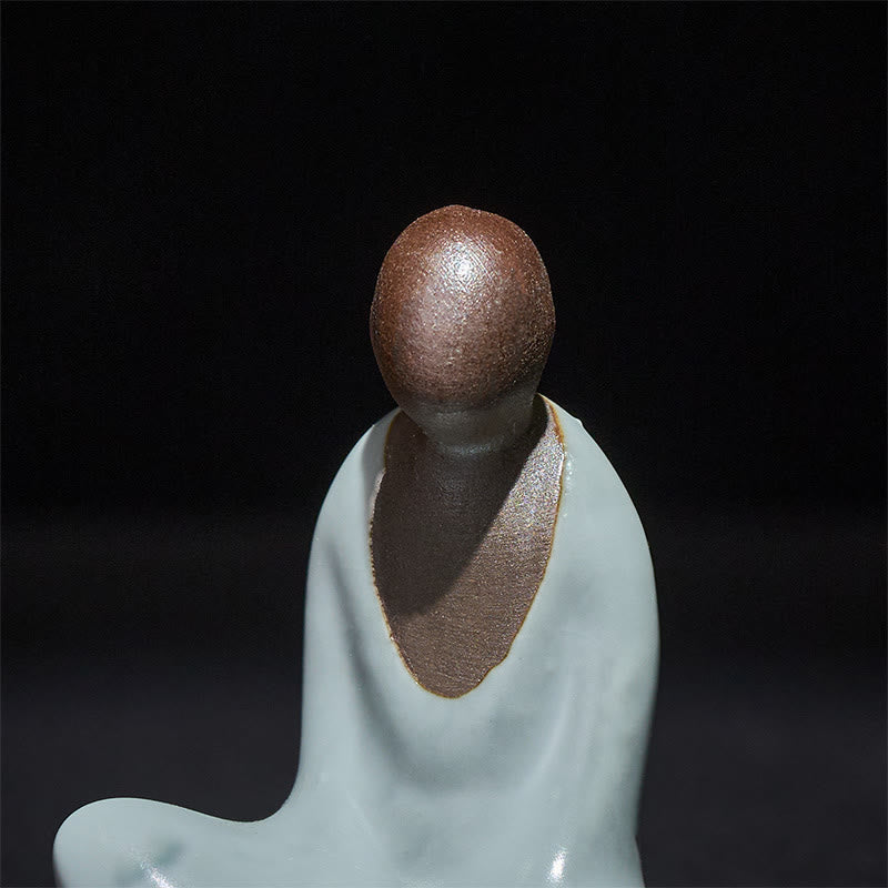 Nimara Ritual Small Formless Buddha Meditating Ceramic Statue Zen Home Decoration 4*2.5*5cm