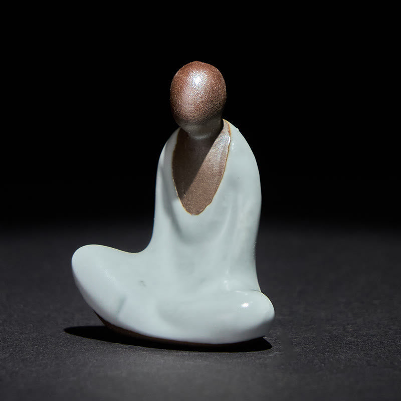 Nimara Ritual Small Formless Buddha Meditating Ceramic Statue Zen Home Decoration 4*2.5*5cm