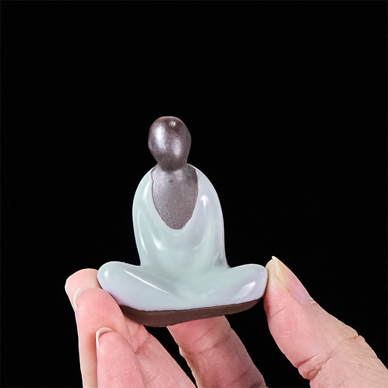 Nimara Ritual Small Formless Buddha Meditating Ceramic Statue Zen Home Decoration 4*2.5*5cm