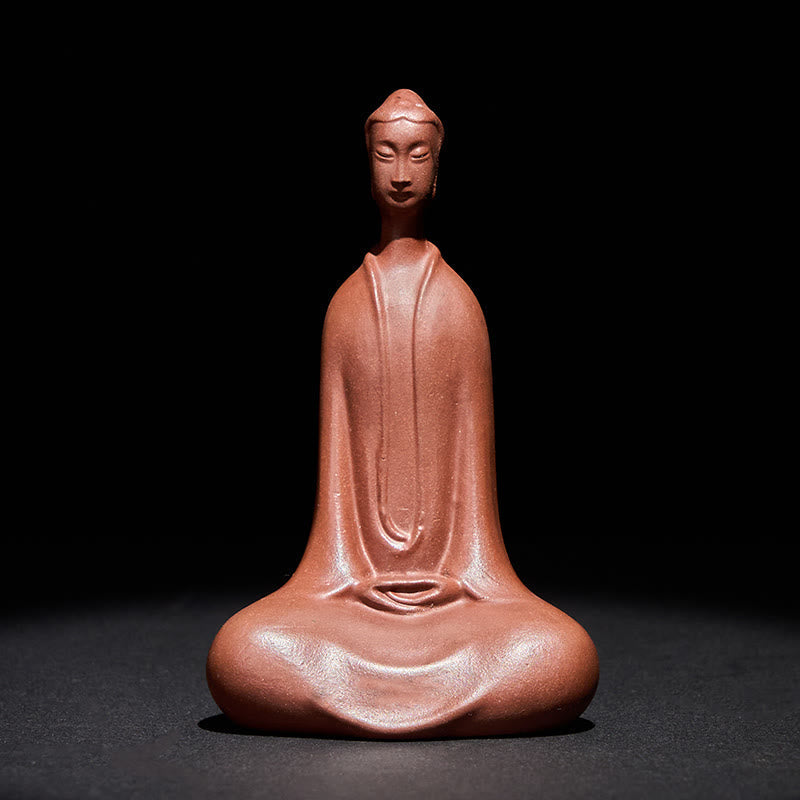 Nimara Ritual Formless Buddha Purple Clay Serenity Home Desk Decoration 5.7*9.6 cm