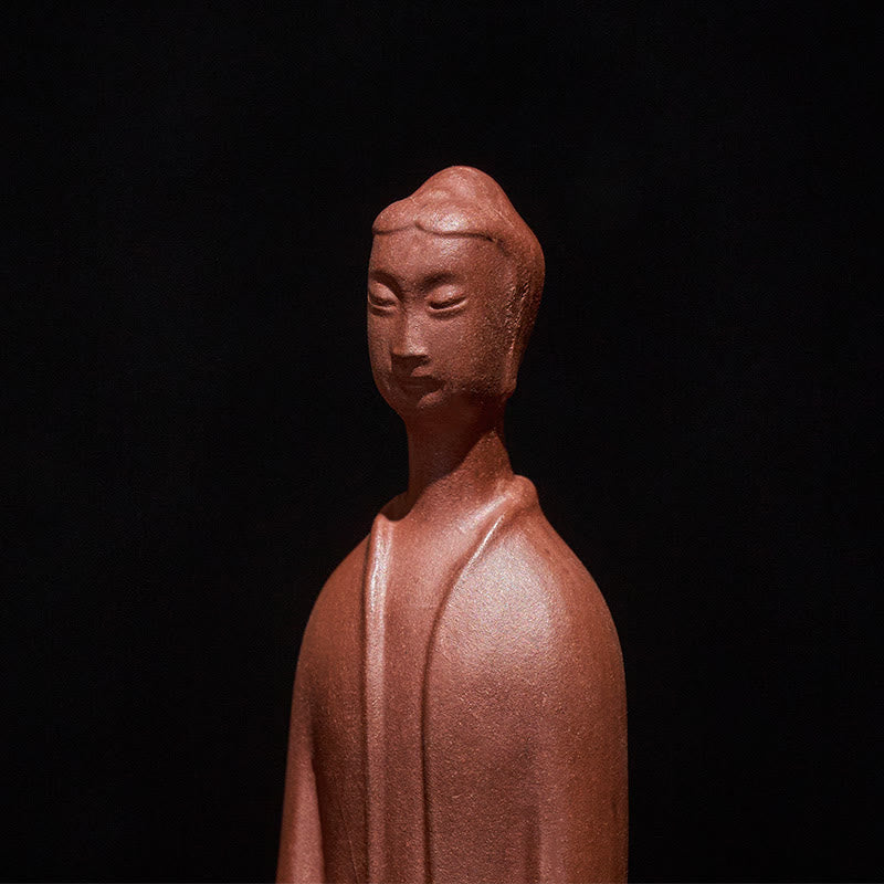 Nimara Ritual Formless Buddha Purple Clay Serenity Home Desk Decoration 5.7*9.6 cm