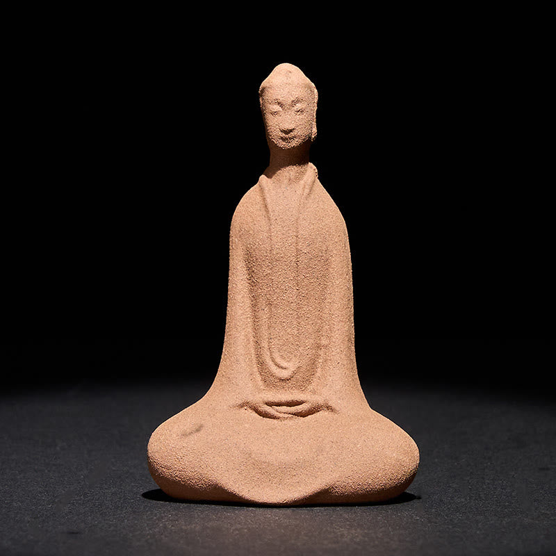 Nimara Ritual Sitting Buddha Prayering Ceramic Statue Zen Home Decoration 5*3*8.5cm