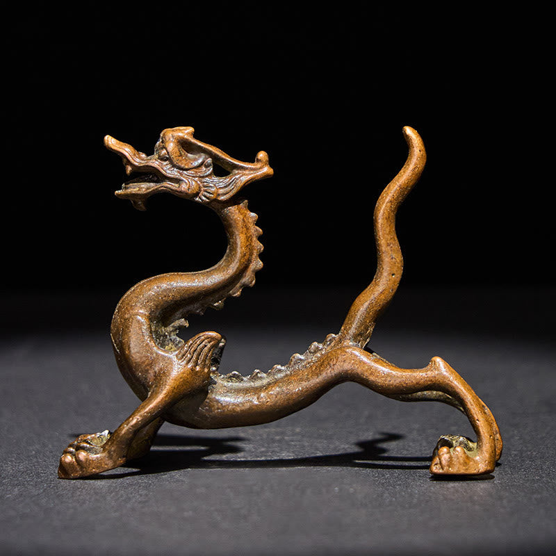 Nimara Ritual Mini Dragon Alloy Luck Protection Home Decoration 7.6*2.5*5.4 cm