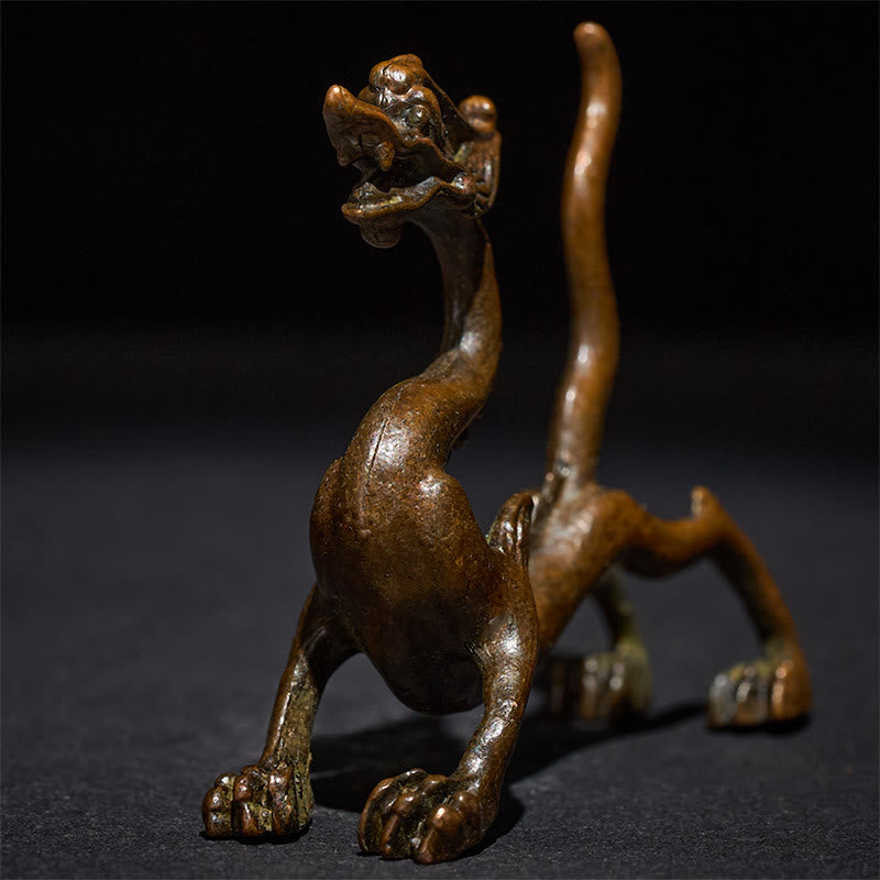 Nimara Ritual Mini Dragon Alloy Luck Protection Home Decoration 7.6*2.5*5.4 cm