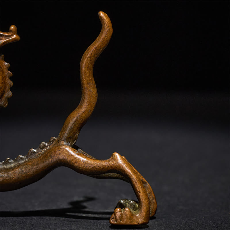 Nimara Ritual Mini Dragon Alloy Luck Protection Home Decoration 7.6*2.5*5.4 cm