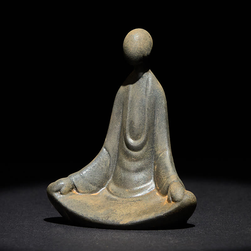 Nimara Ritual Handmade Sitting Formless Buddha Iron Powder Rust Cast Resin Statue Decoration