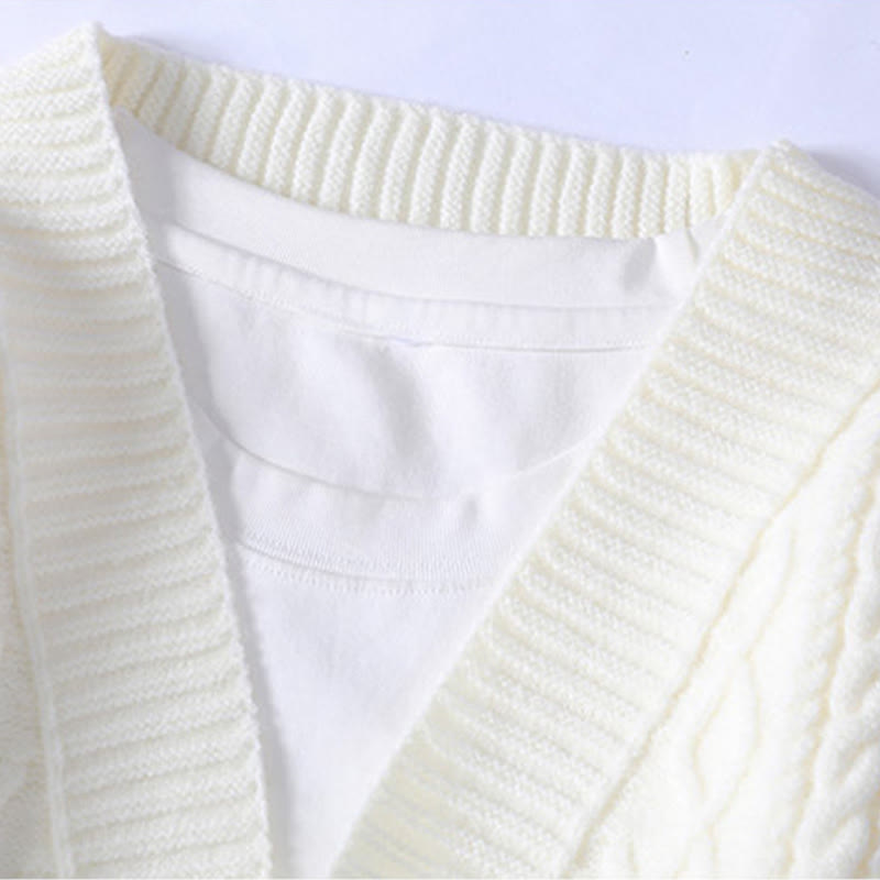 Nimara Ritual Jacquard Ethnic Long Sleeve Men's Knitted Sweater With Pockets