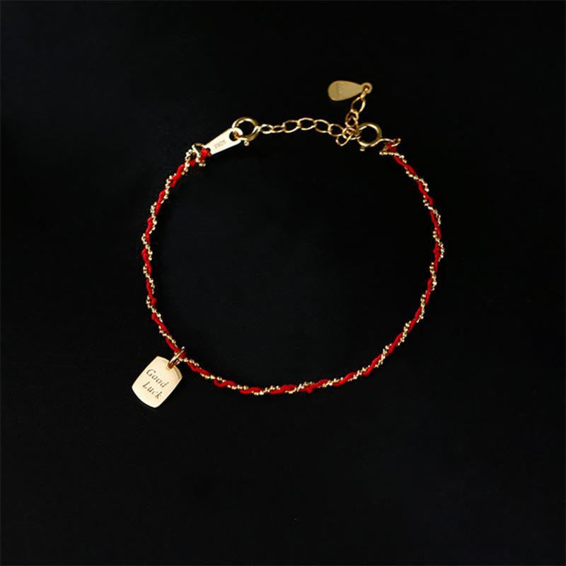 Nimara Ritual 925 Sterling Silver Red String Good Luck Bracelet