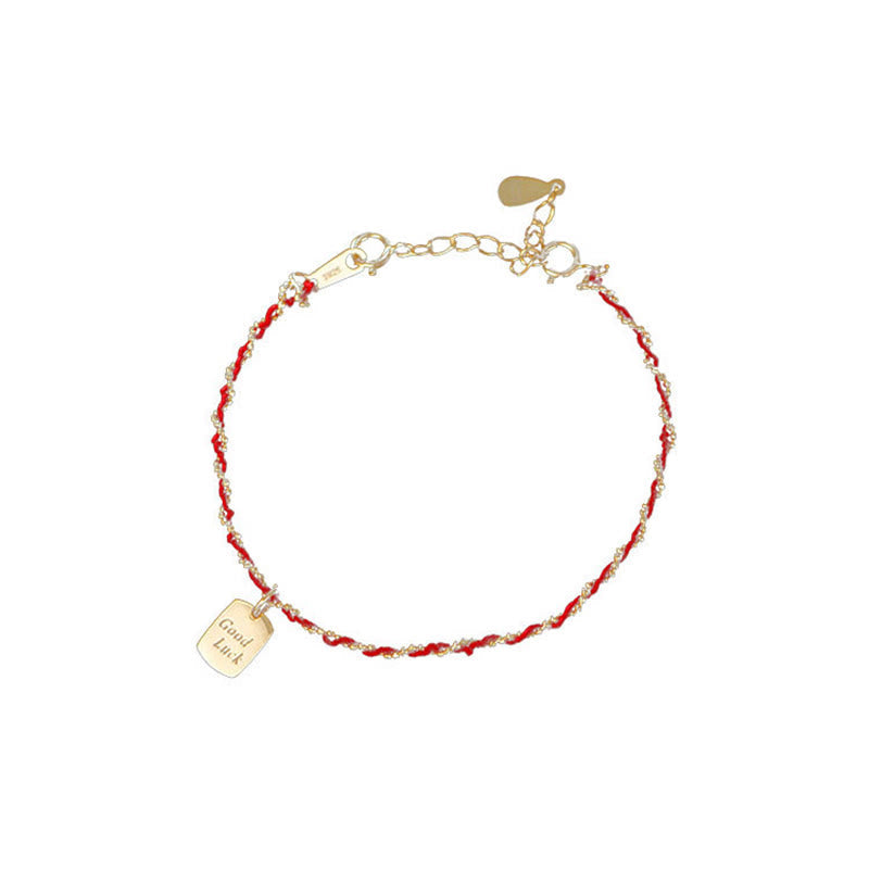 Nimara Ritual 925 Sterling Silver Red String Good Luck Bracelet
