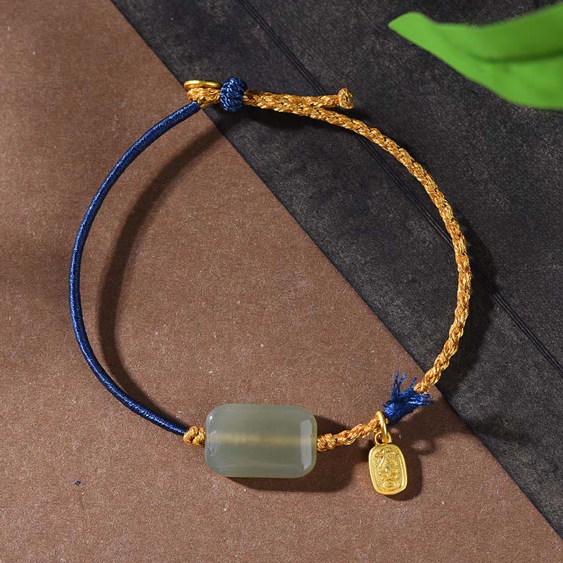 Nimara Ritual 925 Sterling Silver Hetian Jade Prosperity Bracelet