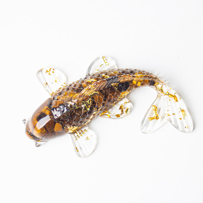 Nimara Ritual Koi Fish Crystal Chip Epoxy Resin Luck Decoration