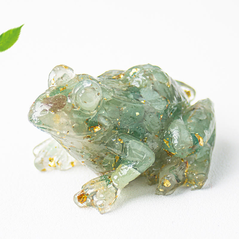 Nimara Ritual Crystal Drip Resin Small Frog Passion Decoration Statue